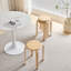 Tabouret, l 11,81 po x H 11,81 po, bois massif, 4 pièces, bois naturel