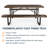 72" Expanded Metal Rectangular Picnic Table