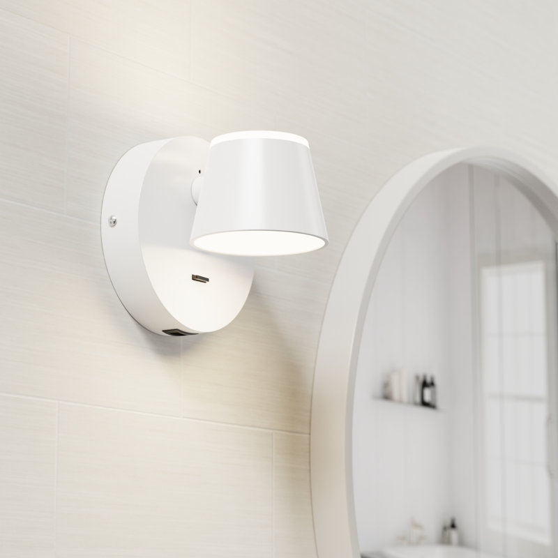 Latitude Run® Wall Light LED Wall Sconce 350 Rotatable Up Down Sconces Wall Lighting, White