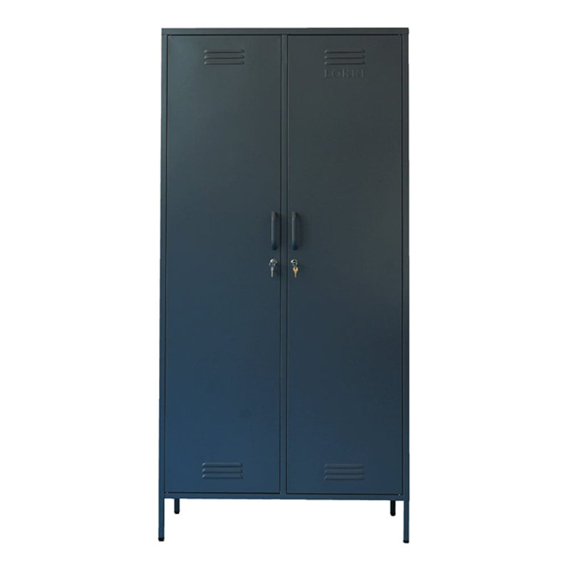 Nikeria 2 Door Steel Wardrobe, Slate