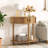 31.5-Inch Grooved Half-Moon Console Table, Farmhouse Sofa Table Behind Couch, Modern Entryway Table