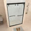 Porte de douche à double porte coulissante 44-48 "x 76" avec verre transparent antidéflagrant