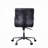Genuine Industrial Office Chair with 5-Star Base and Caster Wheels in Vintage Black and Aluminum