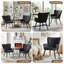 Chaise d'appoint moderne Mid-Century avec dossier et pieds en métal-1529856827