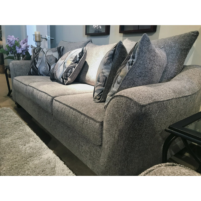 Rabelais Flared Arm Sofa, Brun, H 39 po x l 68 po x P 38 po