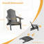 Chaise Adirondack réglable avec porte-gobelet, confort toutes saisons pour la détente sur la terrasse et le patio-133590259