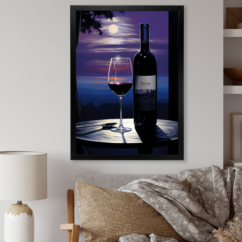 Shiraz Silhouette I - impression, Cadre simple noir, H 44 po x l 34 po x P 1,5 po