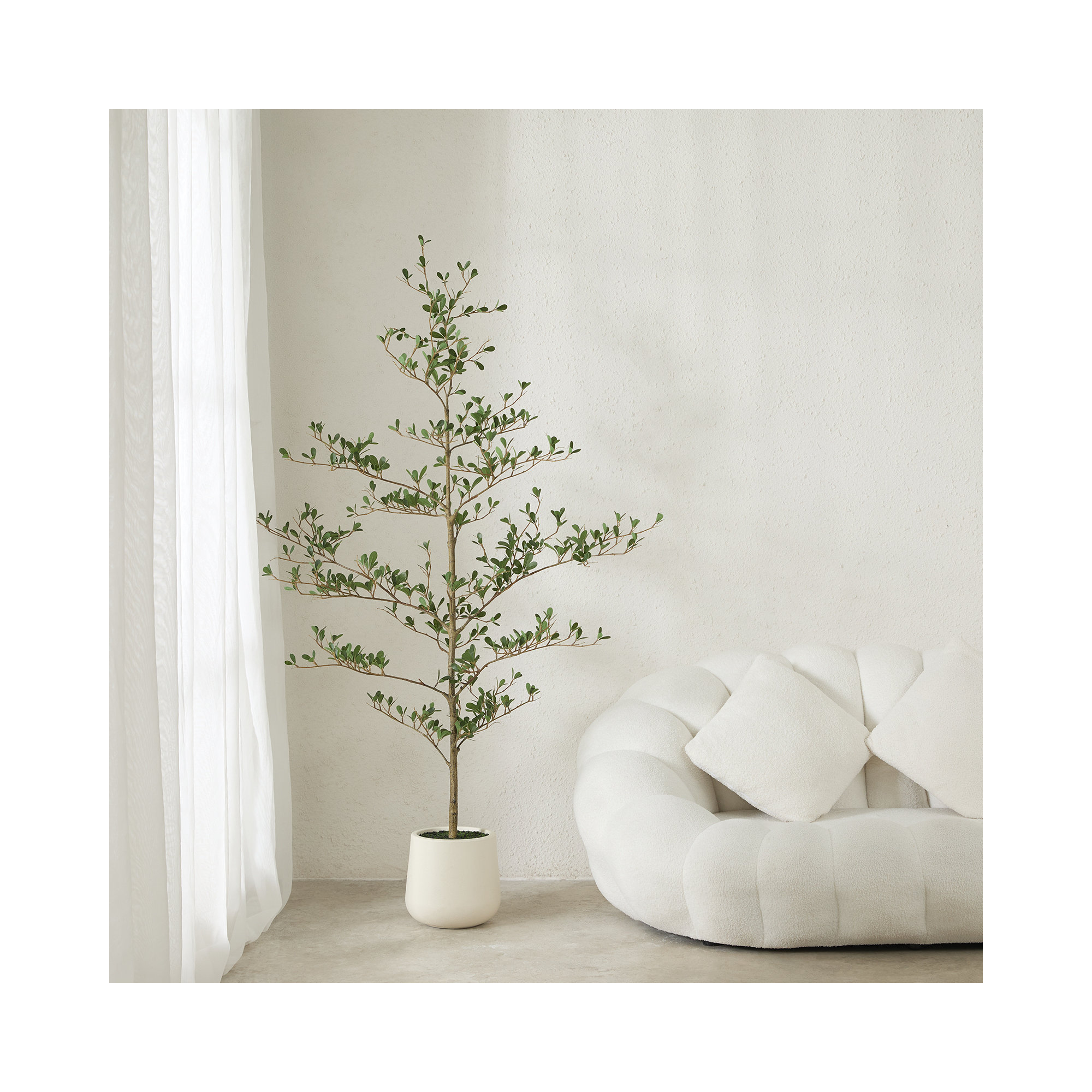 Adcock Faux Olive Tree, Fake Olive Tree with UV Protection for Indoor & Outdoor Decor, 60" H x 20" W x 20" D