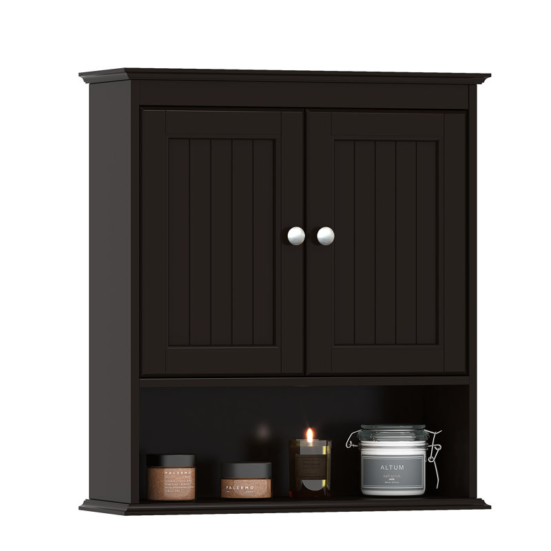 Armoire de salle de bain murale l 21,5 po x H 24 po x P 7,48 po Cloughmills, Espresso