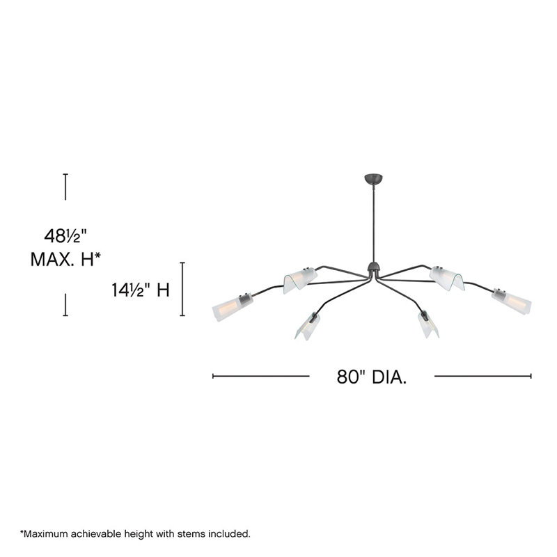 Hinkley Altman Chandelier,  Gunmetal