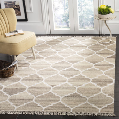 Mandell Geometric Wool Hand Woven Area Rug