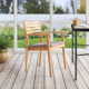 Auburn Wood Outdoor Stacking Dining Armchair with Cushion