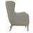 Beige Wingback Accent Chair