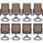 Set of 2 360° Swivel Patio Dining Chairs with PVC-coated polyester Fabric-624243176