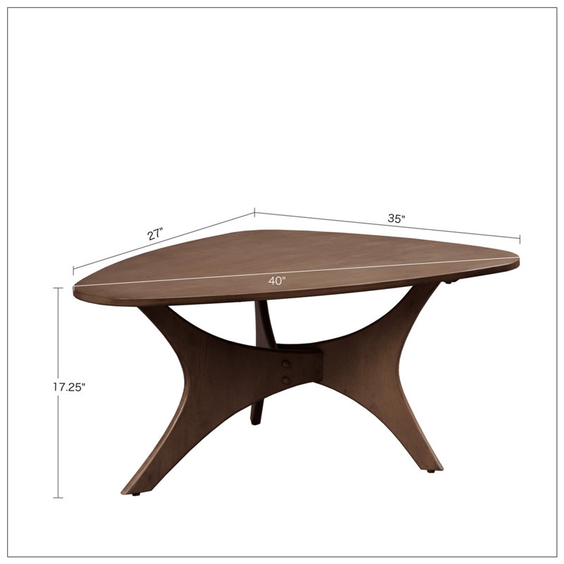 Kaio Single Coffee Table, Brown, 17.25" H x 40" L x 27" W