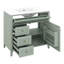 Ensemble de meuble-lavabo 36 po avec lavabo, tiroir basculant, portes et support, armoire de salle de bain avec tiroirs et tablette réglable-363014488