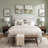 Lattice Upholstered Velvet Standard Bed-91761006