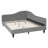 L-Shaped Linen Daybed, With Solid Wood Legs-1997966943-1997966937