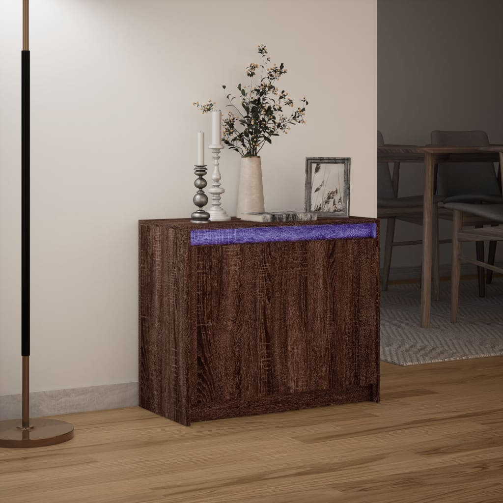 Vidaxl LED-Sideboard Weiß 72X34x61 Cm Holzwerkstoff