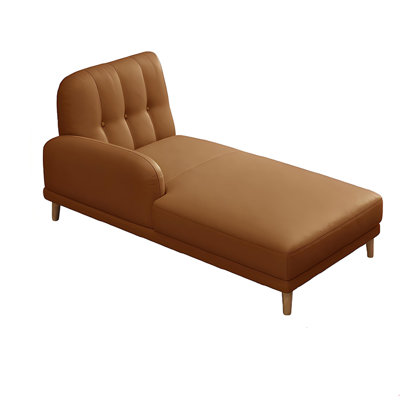 High Elastic Sponge Filled, Recline Faux Leather Chaise Lounge