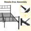 Structure de lit plateforme en métal Amiram Red Barrel Studio® avec support de matelas pour tête de lit
