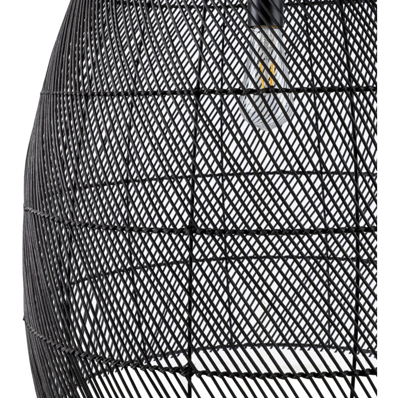 Fredonyer 1 - Light Black Pendant, 20" H x 20" W x 20" D, Black