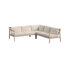 Amina Solid Acacia Wood L-Shaped Outdoor Sectional (3-Piece Set)
