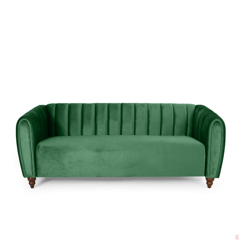 Canapé 77,25 po, Velours émeraude