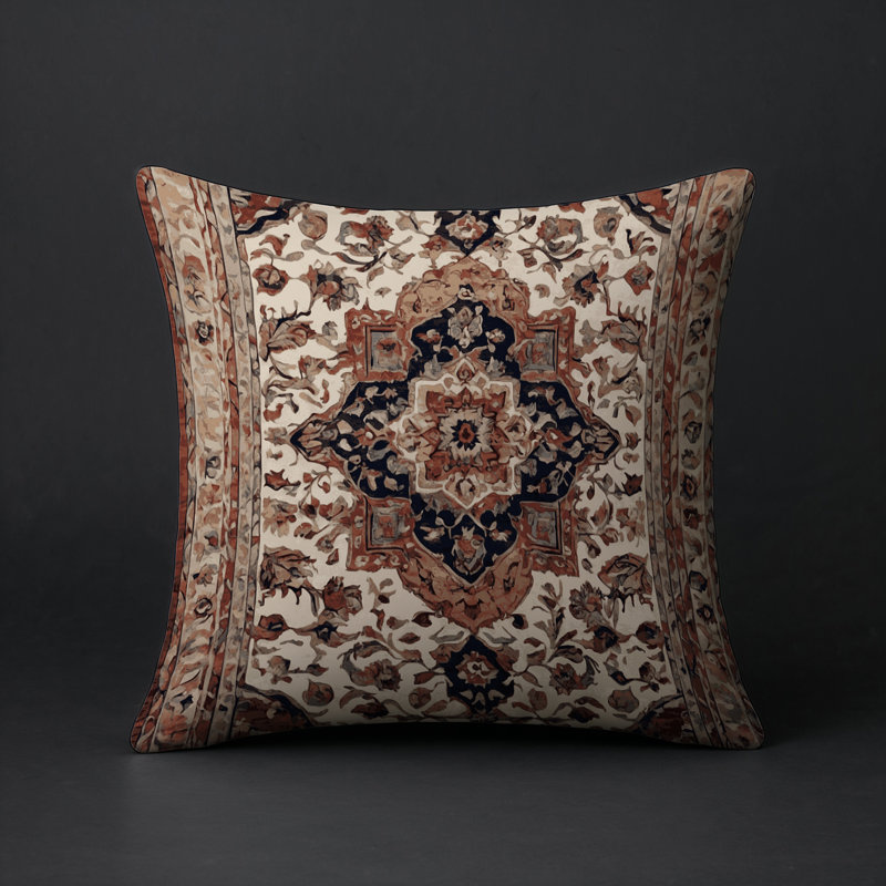 Coussin décoratif intérieur et extérieur Modern, Carré 16 po, Brun oriental brun 4