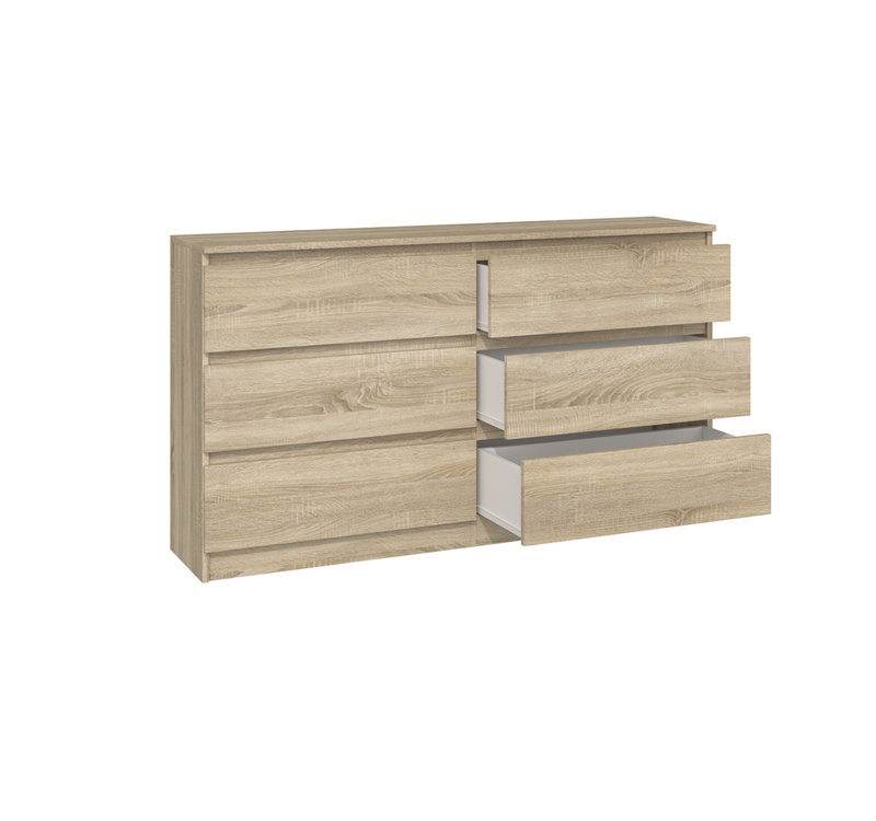 Shay M6 140 cm Chest of 6 Drawers