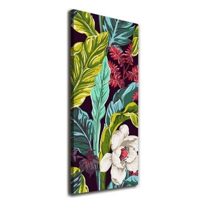 Tropical Flowers - Wrapped Canvas Print