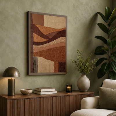Warm Geometry Abstract - Wrapped Canvas