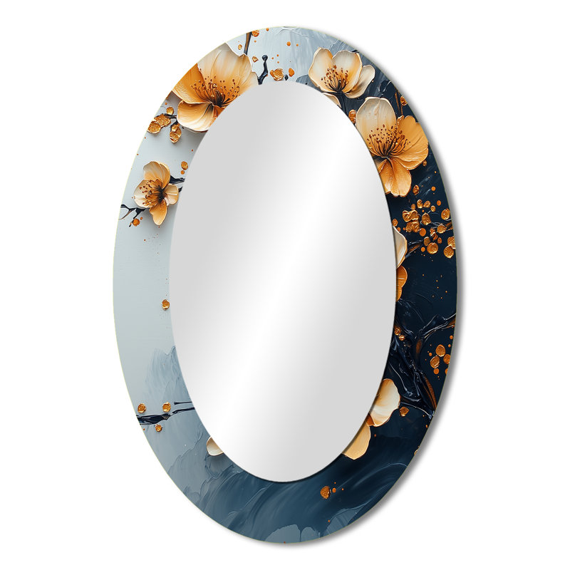 Miroir mural orange traditionnel, 36 po x 24 po