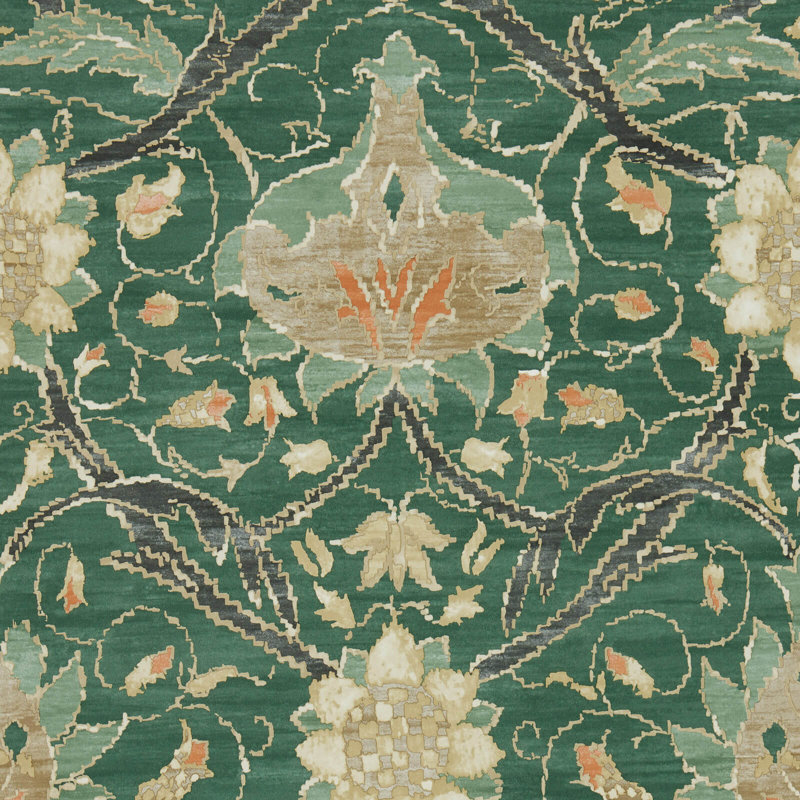 Montreal Wallpaper, Forest/Teal