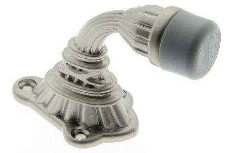 Solid Floor Mount Stop, Satin Nickel