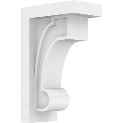 3"W x 5"D x 8 3/8"H Standard Alma Signature Urethane Corbel, Primed Tan
