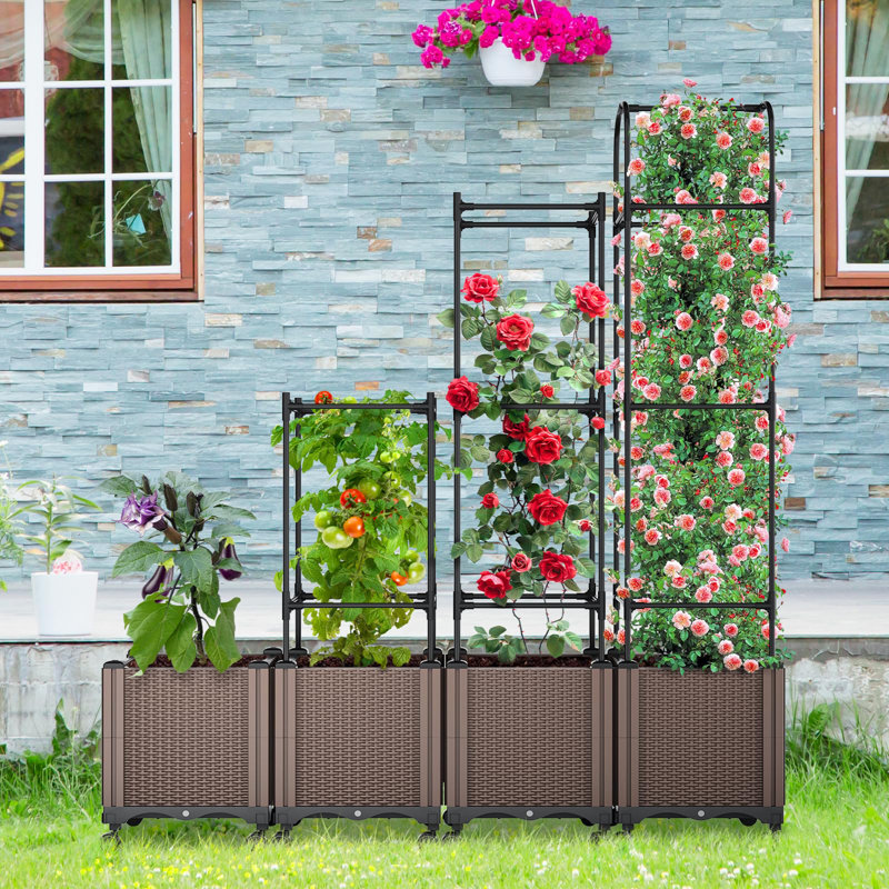 155cm H x 40cm W Plastic Arched Trellis