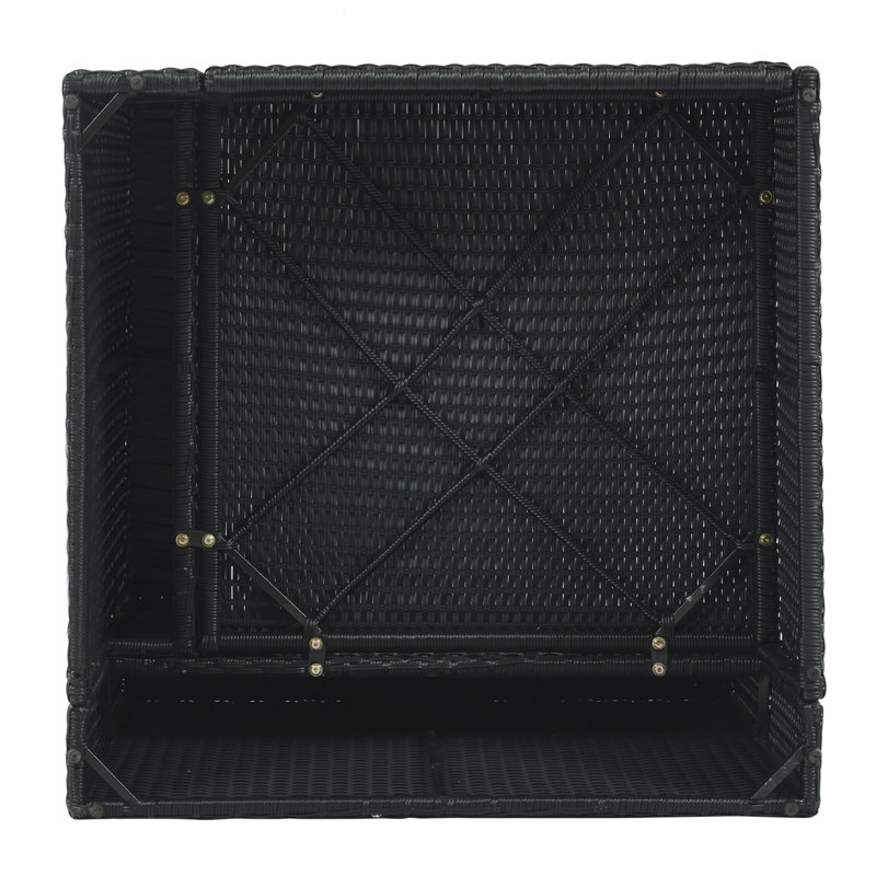Ensemble de canapé d'extérieur 7 pièces en osier, Gris, Gris