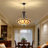21.65-inch Hexagonal Tiffany-style Stained Glass Chandelier - Adjustable Length / E26 Base / Wall Switch