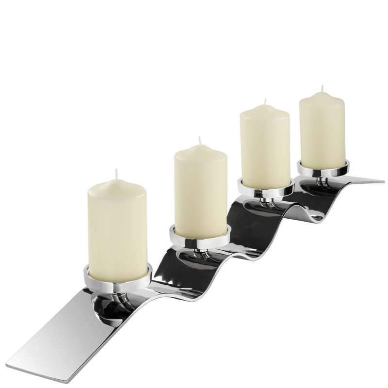 Wave Metal Candelabra
