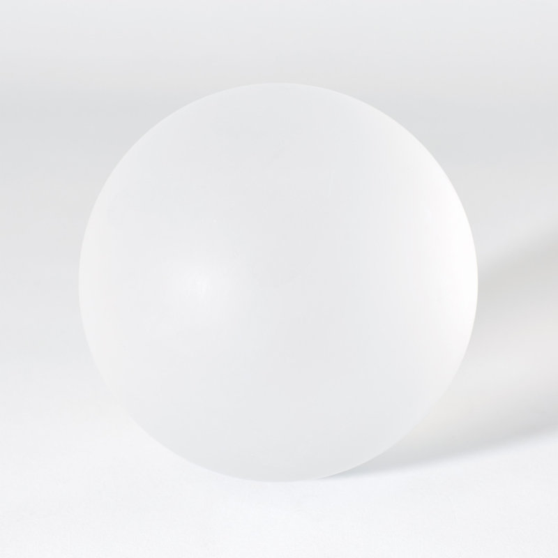 Frosted Crystal Sphere, 6" H x 6" W x 6" D
