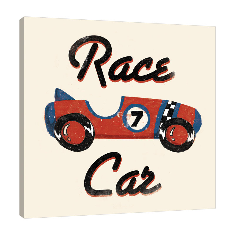 «Race Car», toile tendue par Jace Gray, H 18 po x l 18 po x P 1,5 po