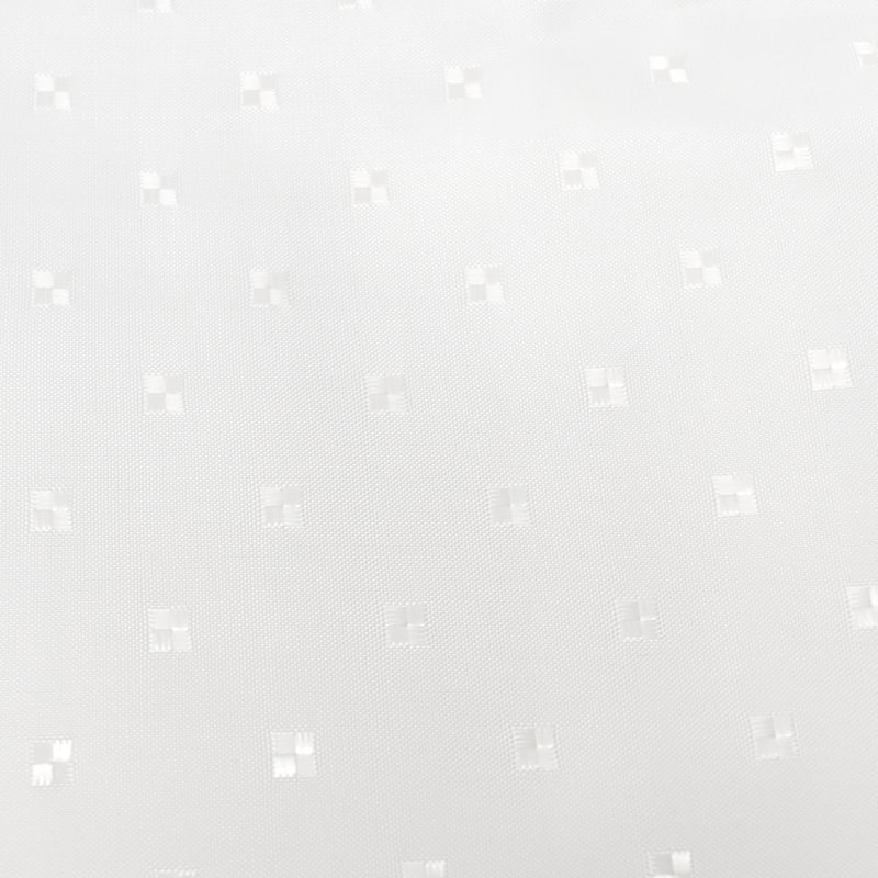 Raija Modern Dots Waterproof Polyester Shower Curtain, White