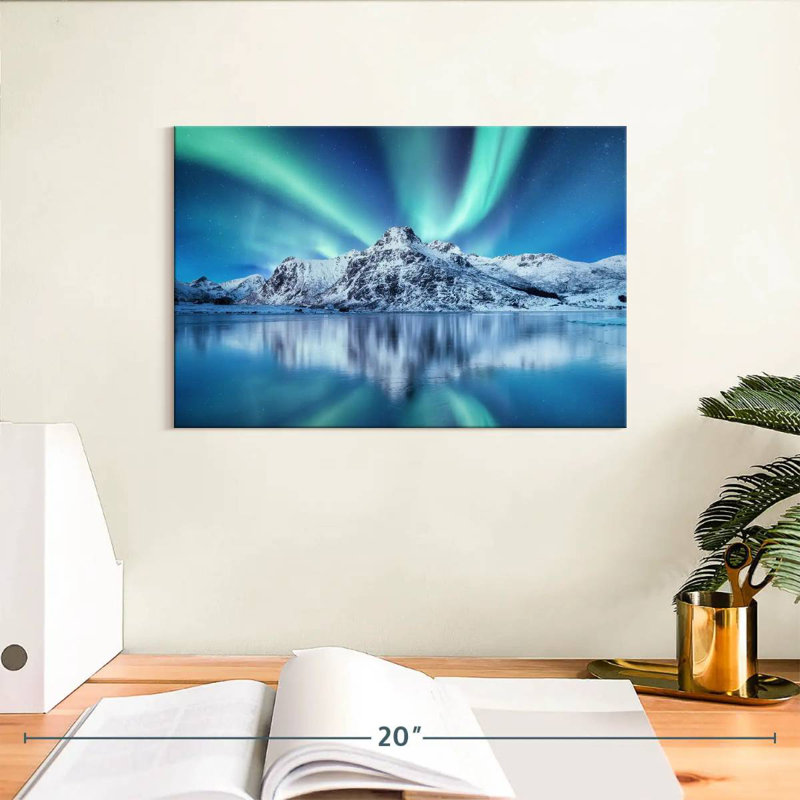 Alvord Wintry Lofoten Northern Lights, 8" H x 12" W