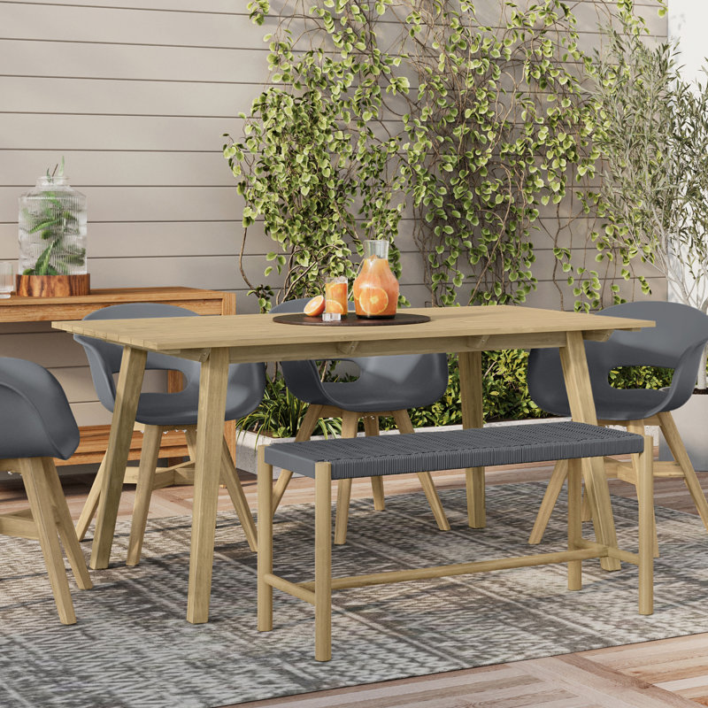 Dahlia 46" Natural Teak Outdoor Indoor Bench
