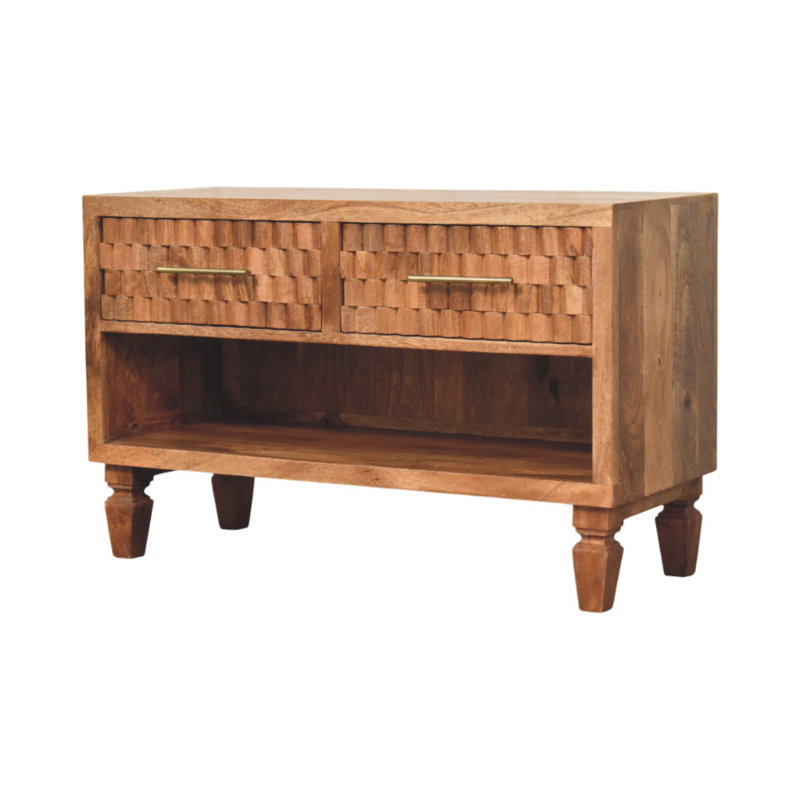 Solid Wood Rectangle Accent Cabinet