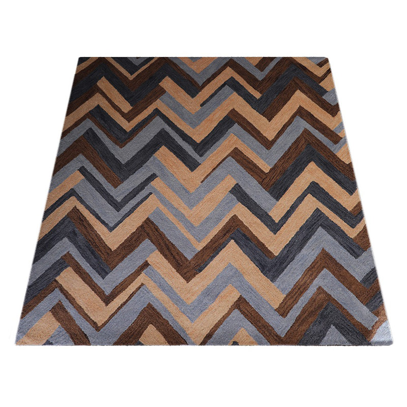 Tapis en laine touffetés à la main écoresponsables de 9 x 12 po Chever, Rectangle 9 pi x 12 pi