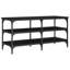 Upholstered Bench with Shoe Storage and Shelves-95394893