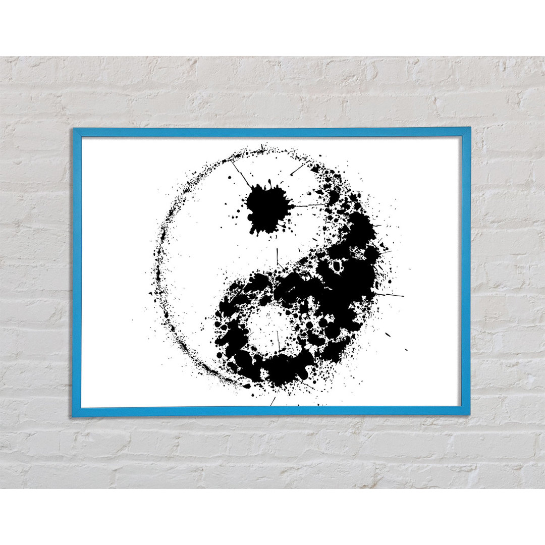 Gerahmtes Leinwandbild Yin Yang Splash