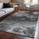 Premium Machine Washable Cerrito AMF590 Gray Rug